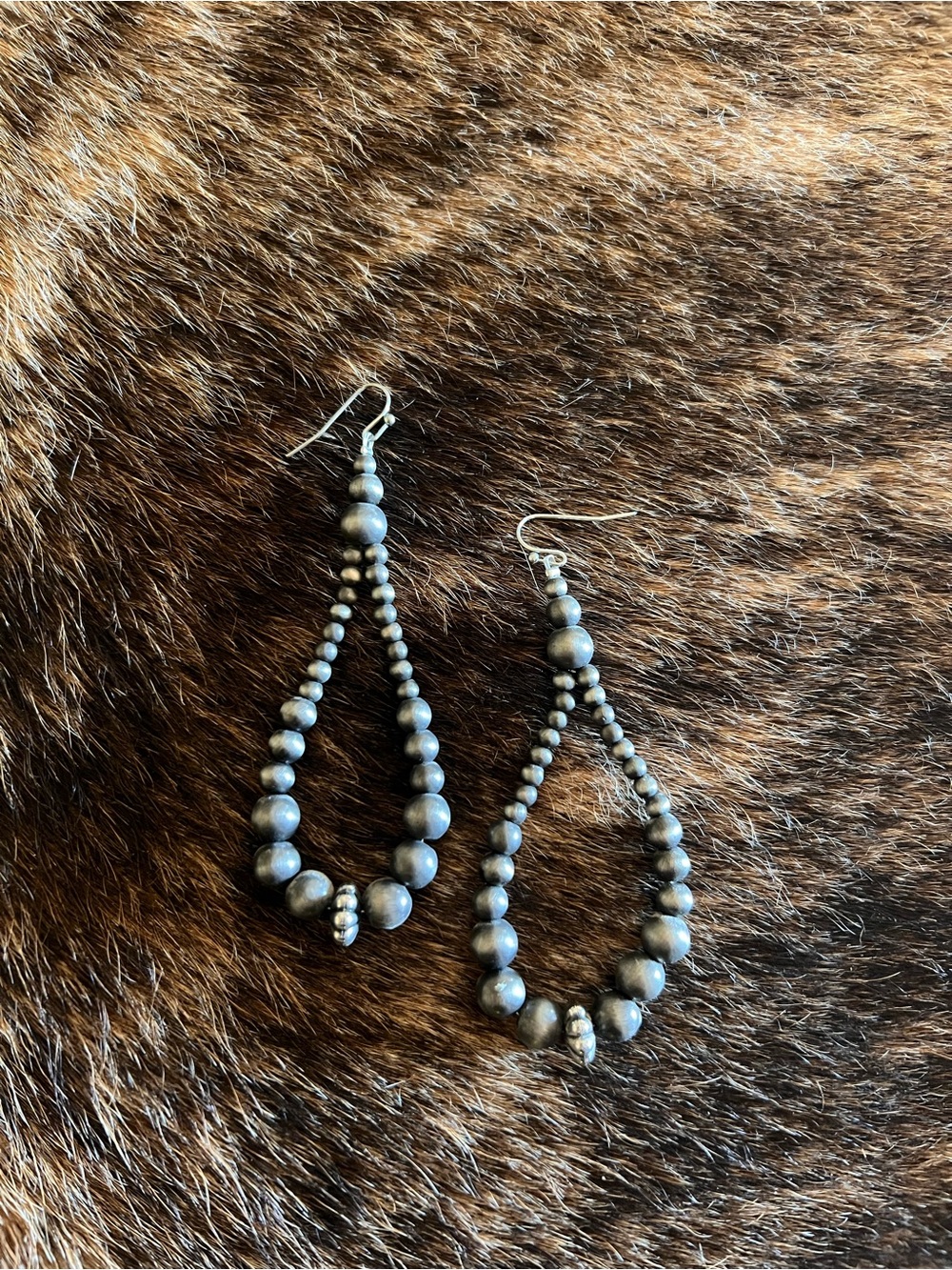 Faux Navajo Peal Teardrop Earrings